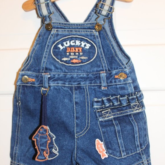Bass Creek Outfitters Other - Fishing Jean Shorts Overalls 12 mos